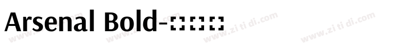 Arsenal Bold字体转换